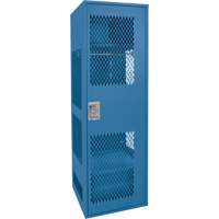 Casier pour &eacute;quipement avec porte, Acier, 24" la x 18" p x 72" h, Bleu fonc&eacute; Cintas