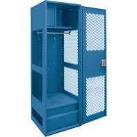 Casier pour &eacute;quipement avec porte, Acier, 24" la x 18" p x 72" h, Bleu fonc&eacute; Cintas