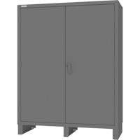 Armoire avec barre de suspension et portes encastr&eacute;es standards, Acier, 78" h x 60" la x 24" P, Gris Cintas