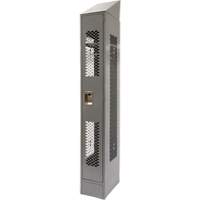 Vented Lockers, 12" x 18" x 88", Steel, Grey, Knocked Down, Perforated Cintas