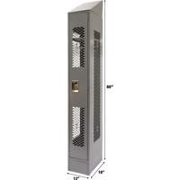 Vented Lockers, 12" x 18" x 88", Steel, Grey, Knocked Down, Perforated Cintas