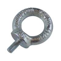 Drop Forged Eye Bolts, 1/8" Dia., 1/2" L, Uncoated Natural Finish, 154 lbs (70 kg) Capacity Cintas