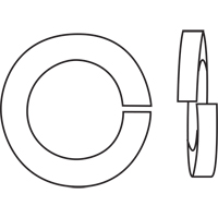 Rondelle d'arr&ecirc;t fendue, 1/4", Zinc jaune Cintas