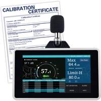 Desktop/Wall Mount Sound Level Meter with Calibration Certificate, 30 - 130 dB Measuring Range Cintas
