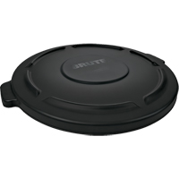 Couvercles 44 gallons de Brute, Couvercle plat, Plastique/Poly&eacute;thyl&egrave;ne, Convient aux contenants 24" dia. Cintas