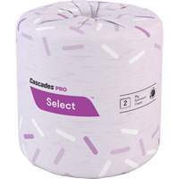 Papier hygi&eacute;nique Pro Select, 2 Pli, 500 Feuilles/Rouleu, Blanc Cintas