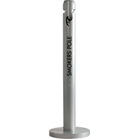 Smokers' Pole Cigarette Receptacle, Free-Standing, Aluminum, 41" Height Cintas