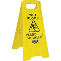 Safety Wet Floor Sign, Bilingual with Pictogram Cintas