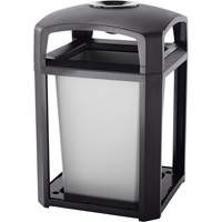 Landmark Series Waste Receptacle & Ash Tray, Plastic, 35 US gal. Capacity, 40" Height Cintas