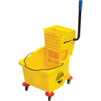 Mop Bucket and Wringer, Side Press, 9.5 US Gal.(38 Quart), Yellow Cintas
