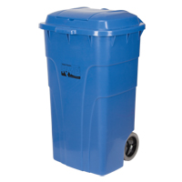 Roll Out Recycling Bin, Curbside, Polyethylene, 65 US gal. Cintas