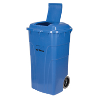 Roll Out Recycling Bin, Curbside, Polyethylene, 65 US gal. Cintas
