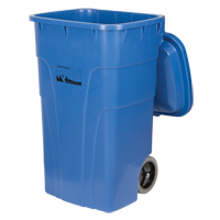 Roll Out Recycling Bin, Curbside, Polyethylene, 65 US gal. Cintas