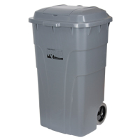 Roll Out Garbage Bin, Polyethylene, 65 US gal. Cintas