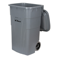 Roll Out Garbage Bin, Polyethylene, 65 US gal. Cintas