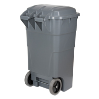 Roll Out Garbage Bin, Polyethylene, 65 US gal. Cintas