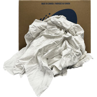 Recycled Wiping Rags, Cotton, White, 20 lbs. Cintas