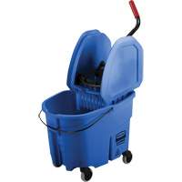 WaveBrake&reg; Mop Bucket & Wringer Combo Pack, Down Press, 8.75 US Gal.(35 Quart), Blue Cintas