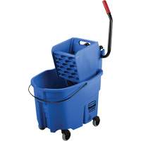 WaveBrake&reg; Mop Bucket & Wringer Combo Pack, Side Press, 8.75 US Gal.(35 Quart), Blue Cintas