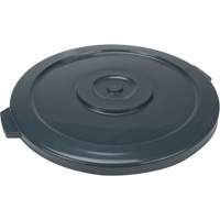 Couvercle pour contenant &agrave; d&eacute;chets, Couvercle plat, Plastique/Poly&eacute;thyl&egrave;ne, Convient aux contenants 24" dia. Cintas