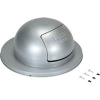 Couvercle pour baril &agrave; d&eacute;chets, Couvercle bomb&eacute;, M&eacute;tal, Convient aux contenants 23-1/2" dia. Cintas