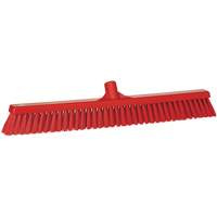 Combo Bristle Push Broom, Coarse/Fine Bristles, 24-1/2", Polyester, Red Cintas