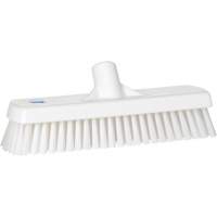 Deck & Wall Scrub Brush, Stiff Bristles, 12", Polyester, White Cintas
