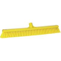 Combo Bristle Push Broom, Coarse/Fine Bristles, 24", Polyester, Yellow Cintas