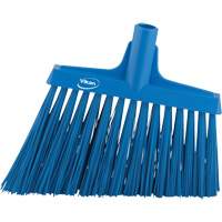 Angle Broom Head, X-Coarse Bristles, 12", Polyester, Blue Cintas