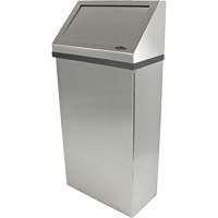 Wall Mounted Waste Receptacle, Stainless Steel, 13.2 US gal. Cintas