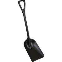 One-Piece Hygienic Shovel, 10" x 6" Blade, 37-1/2" Length, Plastic, Black Cintas