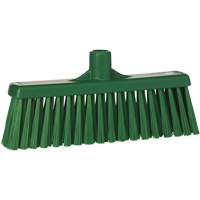 T&ecirc;te de balai droit, Crins Moyen, 12", Polyester, Vert Cintas