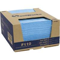 SaniWorks&reg; Choice Counter Cloths, Blue/White Cintas