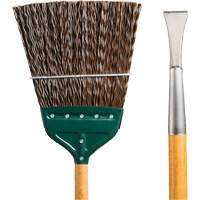 Track & Switch Broom with Heavy-Duty Forged Chisel, Wood Handle, Polypropylene Bristles, 55" L Cintas