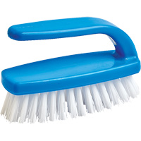 Brosse pour le nettoyage des ongles, 4" l, Soies Synth&eacute;tique, Bleu/Blanc Cintas