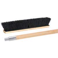 Push Broom with Metal-Threaded Handle, 24", Medium, Tampico Bristles Cintas