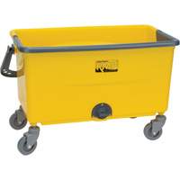 Microfibre Mop Bucket & Wringer, Strainer, 11 US Gal. (44 Quart), Yellow Cintas