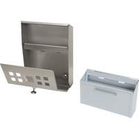 Smoking Receptacle, Wall-Mount, Stainless Steel, 1.6 Litres Capacity, 13-4/5" Height Cintas