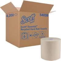 Essuie-mains bruns en fibres recycl&eacute;es &agrave; 100 % &agrave; enroulement serr&eacute; Essential, 1 pli, Standard, 700' lo Cintas