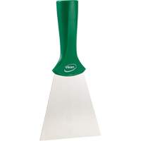 Grattoir en acier inoxydable avec poign&eacute;e montable sur manche, Vert, 4" la x 8" lo Cintas