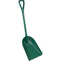 One-Piece Metal Detectable Shovel, 13-3/4" x 17" Blade, 42-1/2" Length, Plastic, Green Cintas