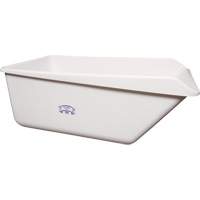 Angled Dump Tub with Drain, Plastic, White Cintas