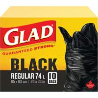 Sacs &agrave; ordures 74 L, R&eacute;gulier, 26" la x 33" lo, Noir Cintas
