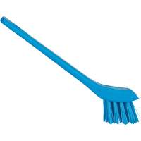 Brosse avec rebord grattoir, Soies Ferme, Longueur de 6", Bleu Cintas