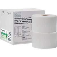 TrapEze&reg; Double Roll Disposable Dusting Sheets, Polyester, White Cintas