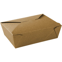Contenants pour aliments &agrave; emporter Kraft, Ondul&eacute;, Rectangulaire Cintas