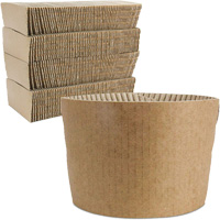 Manchons Kraft pour gobelet de caf&eacute;, Papier, 12 oz - 20 oz, Brun Cintas