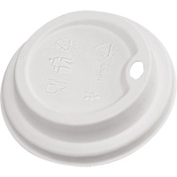 Couvercles &agrave; boire en d&ocirc;me blanc compostables Cintas