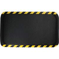 Tapis Hog Heaven, Losange, 3' x 5' x 5/8", Noir/Jaune, Nitrile Cintas
