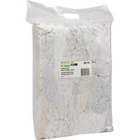 Recycled Material Wiping Rags, Cotton, White, 10 lbs. Cintas